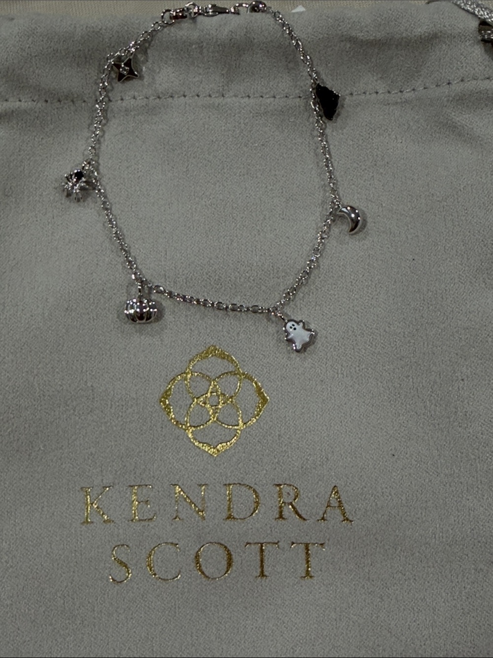 Kendra Scott silver Halloween charm bracelet